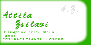 attila zsilavi business card